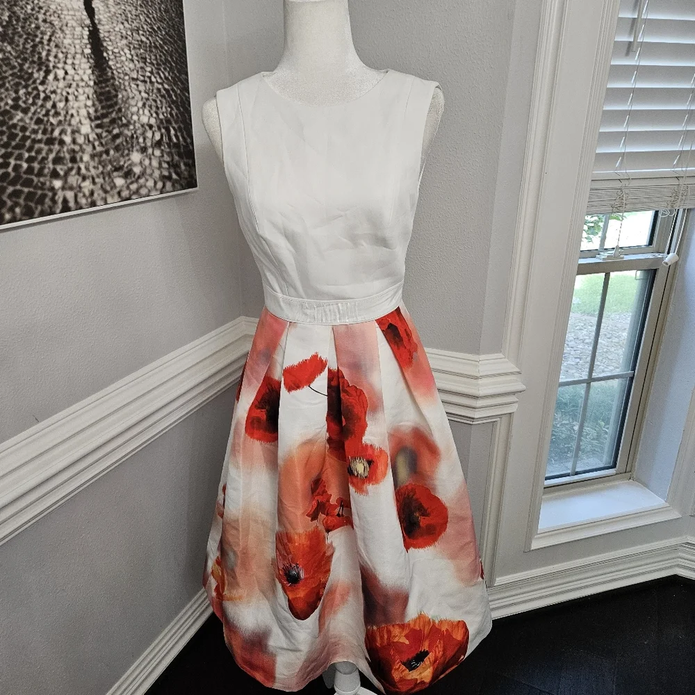 Ted Baker London Micla Poppy Flower Dress ted size 0 US 2 - Picture 5 of 13